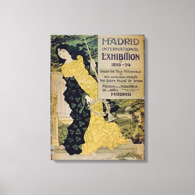 Lienzo Anuncio de la 'Exposición Internacional de Madrid' (Anverso)