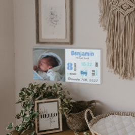 Lienzo Anuncio de nacimiento de foto Keepsake familiar