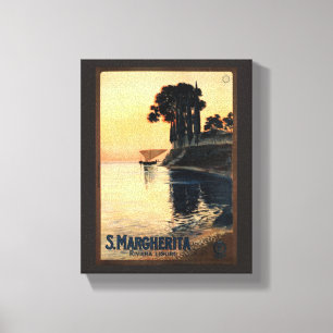 Lienzo Anuncio de viaje de Vintage Santa Margherita