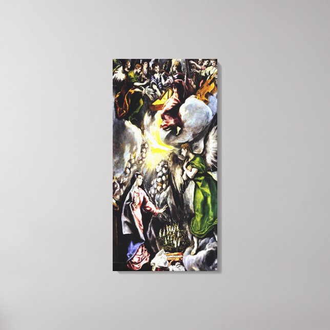 Lienzo Anuncio El Greco Envoltura de tela Virgen María (Anverso)