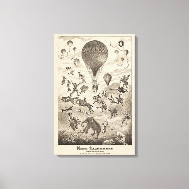 Lienzo Anuncio Francés Para Fabricante De Globos (Anverso)