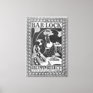 Lienzo Anuncio para las máquinas de escribir de la