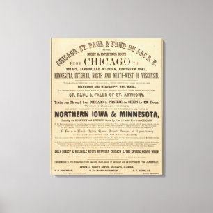 Lienzo Anuncio sobre el lago Superior Iowa y Minnesota