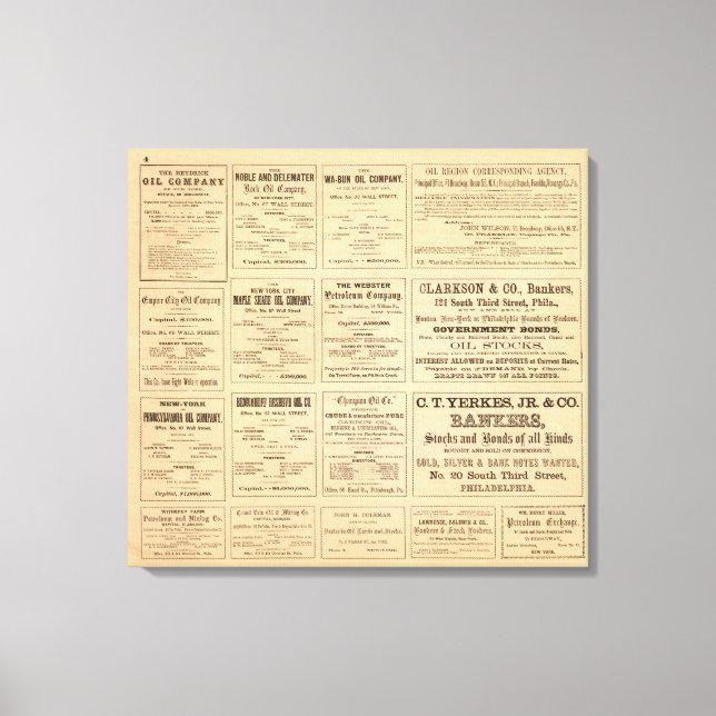 Lienzo Anuncios de petróleo (Anverso)