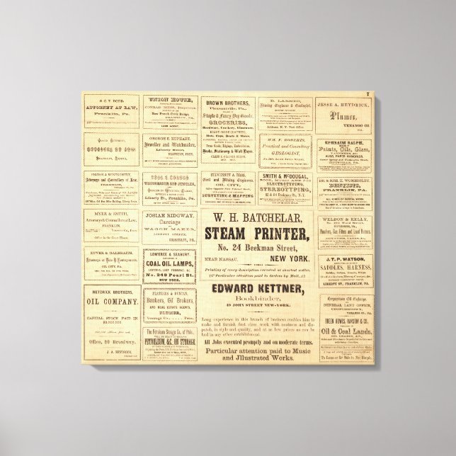 Lienzo Anuncios de petróleo (Anverso)