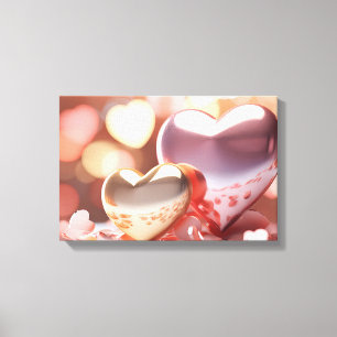 Lienzo Apariencia "metálica" oro, plata y rosa dorado