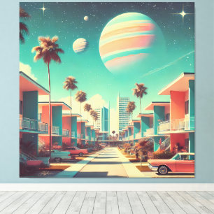 Lienzo Apartamentos atómicos futuristas de Nueva Florida