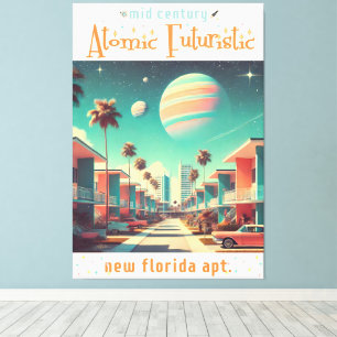 Lienzo Apartamentos Atómicos Futuristas de Nueva Florida