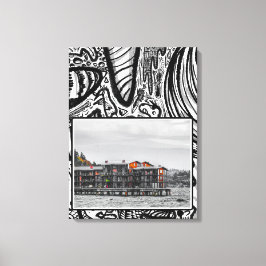 Lienzo Apartamentos frente al mar