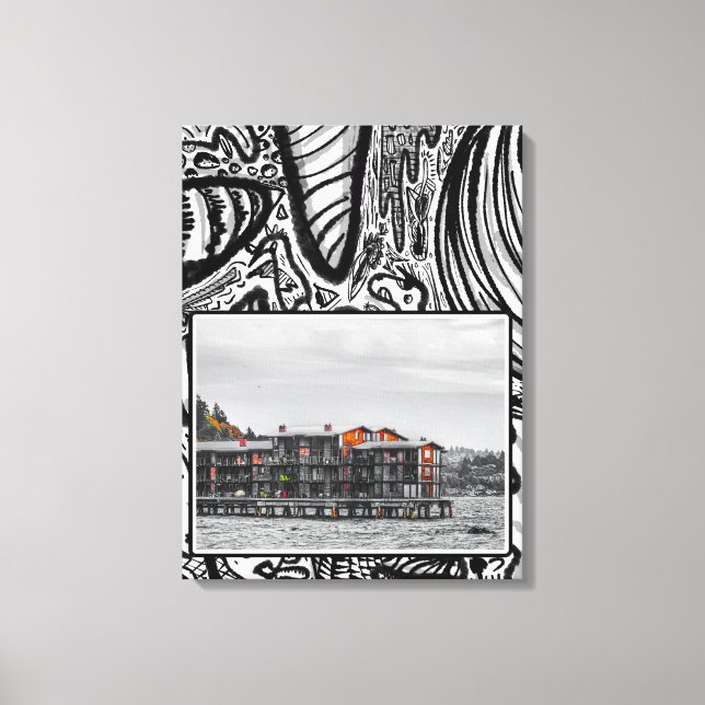 Lienzo Apartamentos frente al mar (Anverso)