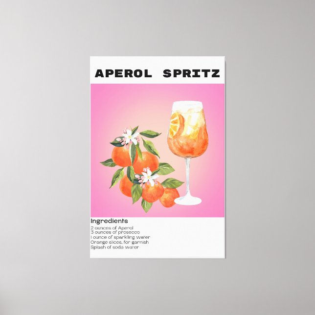 Lienzo Aperol Spritz Cocktail Naranja Flower Market (Anverso)