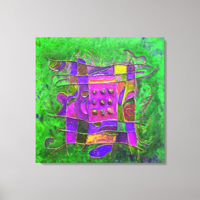 Lienzo "Apertura Esmeralda" por Paul Buică (Anverso)