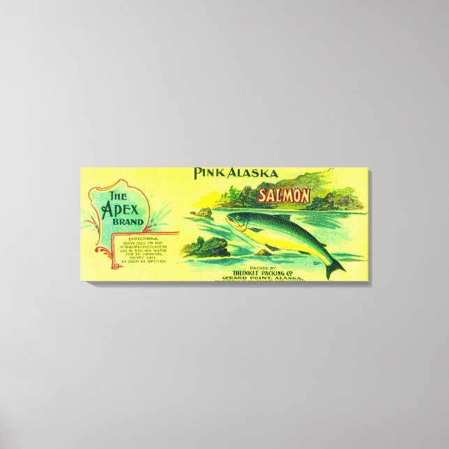 Lienzo Apex Salmon Can LabelGerard Point, AK (Anverso)