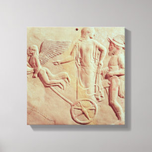 Lienzo Aphrodite y Hermes que montan en un carro