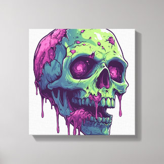 Lienzo Apocalipsis de Calavera Zombie