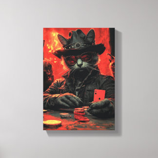 Lienzo Apostador caprichoso - Pintura felina juguetona