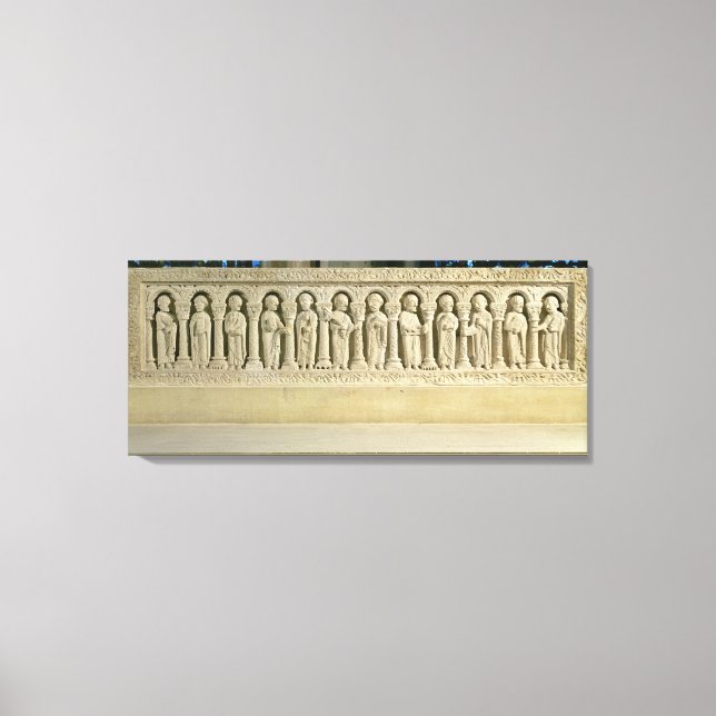 Lienzo Apóstoles bajo arcadas, relieve tallado, c.1150 (e (Anverso)