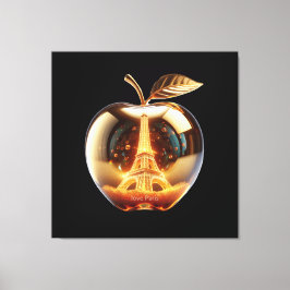 Lienzo Apple Love Paris