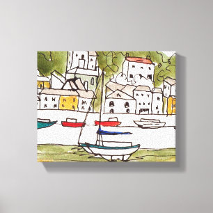Lienzo Appledore, Devon.Print en lona