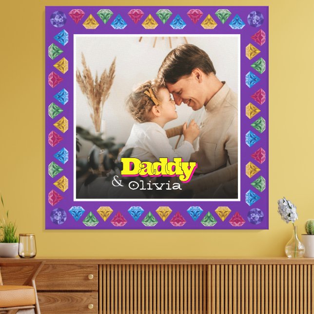 Lienzo Apreciado regalo de retrato familiar - Hijo de hij (Insitu (Sala de estar))