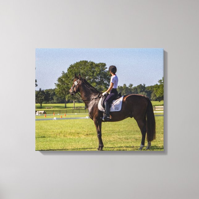 Lienzo Apreciando el curso (Anverso)