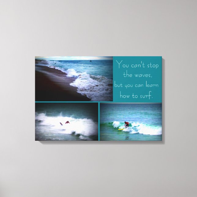 Lienzo Aprender a colgar la pared de Surf (Anverso)