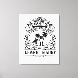 Lienzo Aprender a surfear