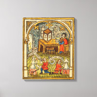 Aprendices en un laboratorio medieval