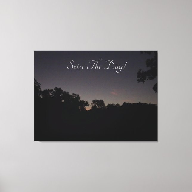 Lienzo Aprovechar el día en (Anverso)