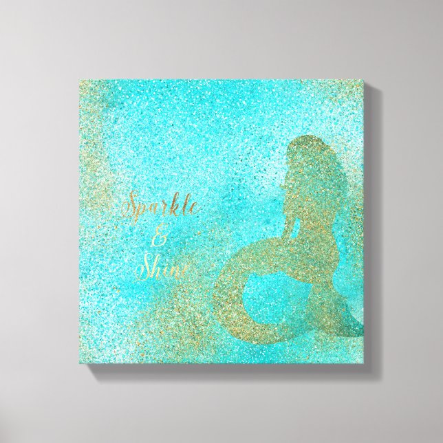 Lienzo Aqua Gold Mermaid (Anverso)