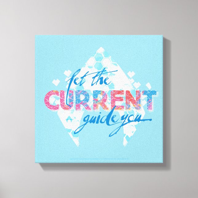 Lienzo Aquaman | "Let The Current Guide You" Logo Graphic (Anverso)