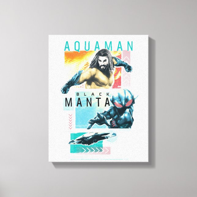 Lienzo Aquaman | Modernist Aquaman & Black Manta Graphic (Anverso)