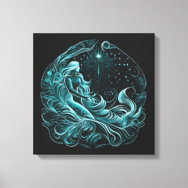 Lienzo Aquarius—Jan 20-Feb 18 Canvas Print