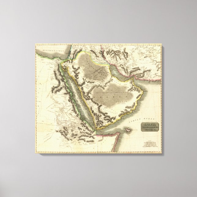 Lienzo Arabia, Egipto, Abisinia, Mar Rojo (Anverso)