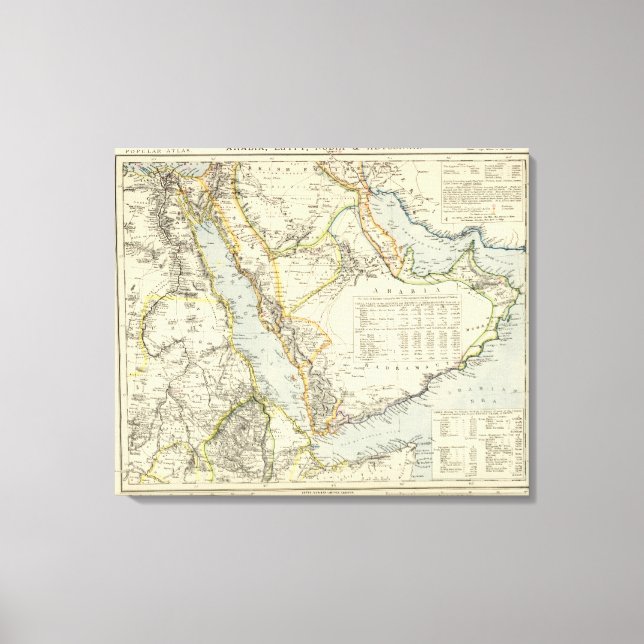 Lienzo Arabia, Egipto, Nubia, Abisinia (Anverso)