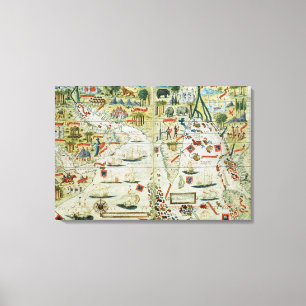 Lienzo Arabia y la India, del "atlas de Miller", c.1519