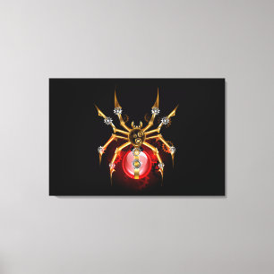 Lienzo Araña de vapor sobre negro