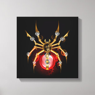 Lienzo Araña de vapor sobre negro
