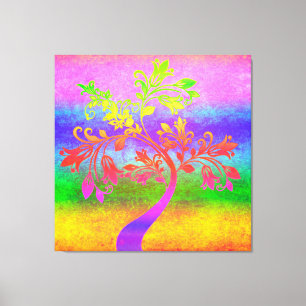Lienzo Árbol colorido
