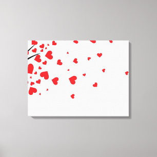 Lienzo Árbol con las hojas del corazón