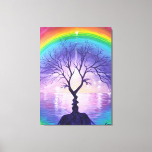 Lienzo Árbol de amor