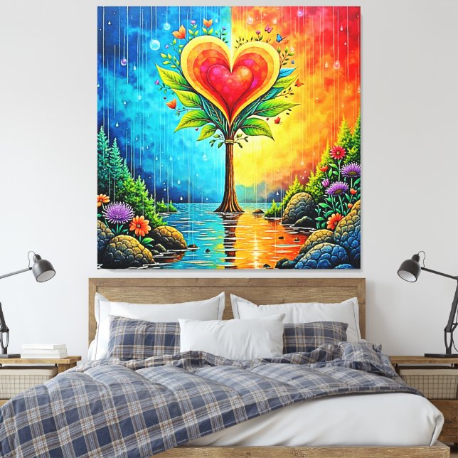 Lienzo Árbol de amor y diseño de vida (Insitu(Dormitorio))