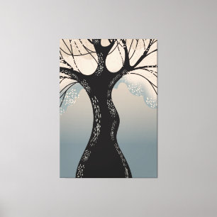 Lienzo Árbol de flores japonés