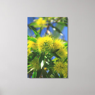 Lienzo Árbol de guijarros amarillo