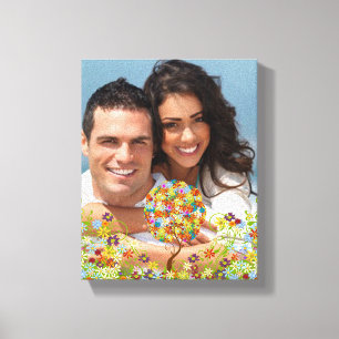 Lienzo Árbol de hadas de hadas floridas encantado