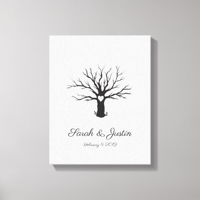Lienzo Árbol de huella digital personalizado (Anverso)