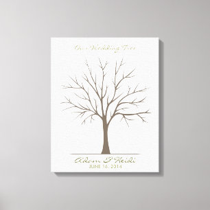 Lienzo Árbol de huellas dactilares boda - Clásico