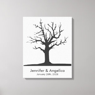 Lienzo Árbol de huellas dactilares de Boda ruso