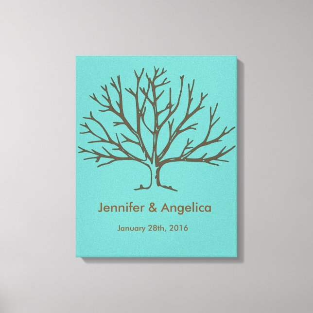 Lienzo Árbol de huellas dactilares de Boda ruso (Anverso)