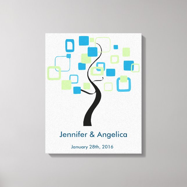 Lienzo Árbol de huellas dactilares de Boda ruso (Anverso)